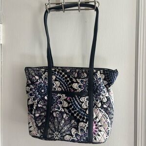 Vera Bradley Navy and Pink Floral Tote